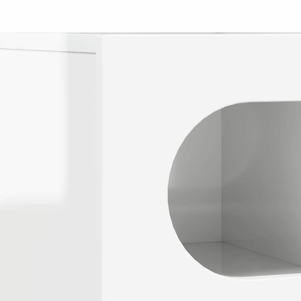 vidaXL TV Cabinet High Gloss White 100 x 35 x 40 cm Engineered Wood