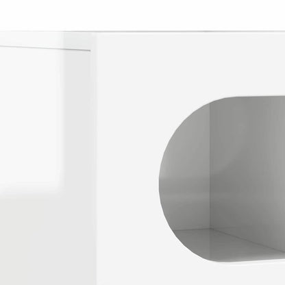 vidaXL TV Cabinet High Gloss White 100 x 35 x 40 cm Engineered Wood