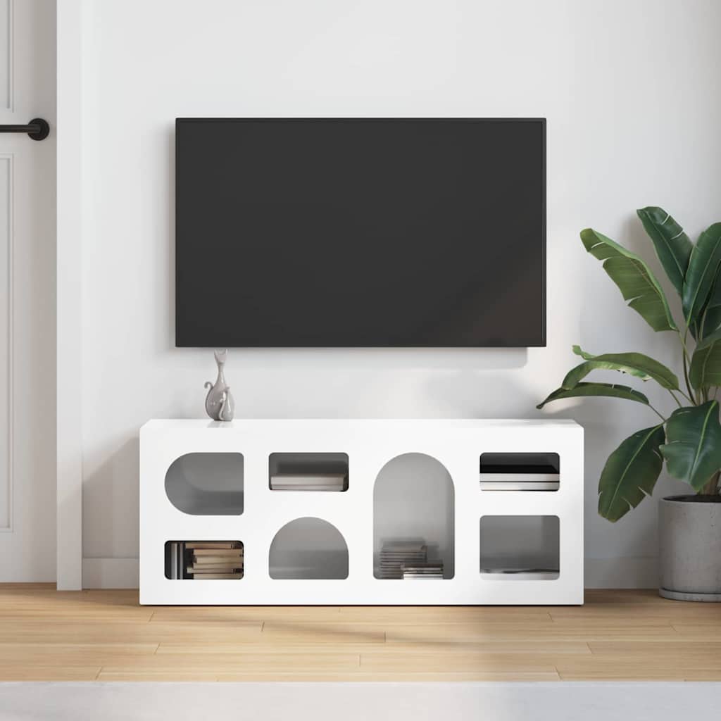 vidaXL TV Cabinet ELST 100 x 35 x 40 cm High Gloss White