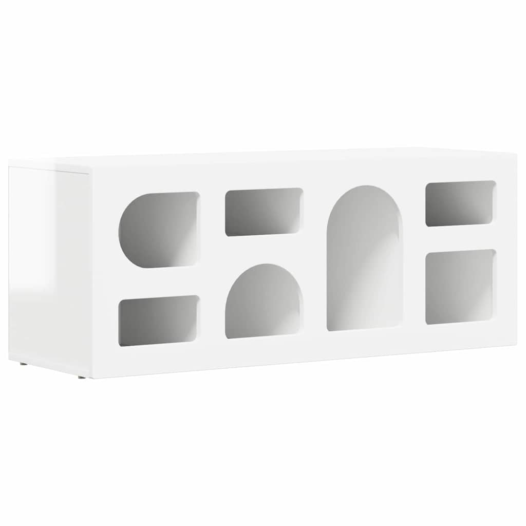 vidaXL TV Cabinet ELST 100 x 35 x 40 cm High Gloss White