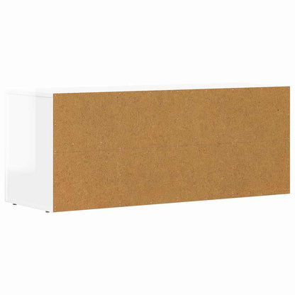 vidaXL TV Cabinet High Gloss White 100 x 35 x 40 cm Engineered Wood