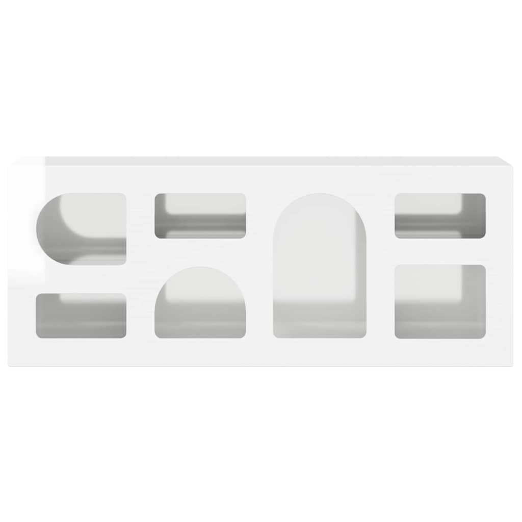 vidaXL TV Cabinet High Gloss White 100 x 35 x 40 cm Engineered Wood