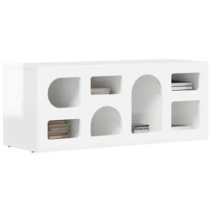 vidaXL TV Cabinet ELST 100 x 35 x 40 cm High Gloss White