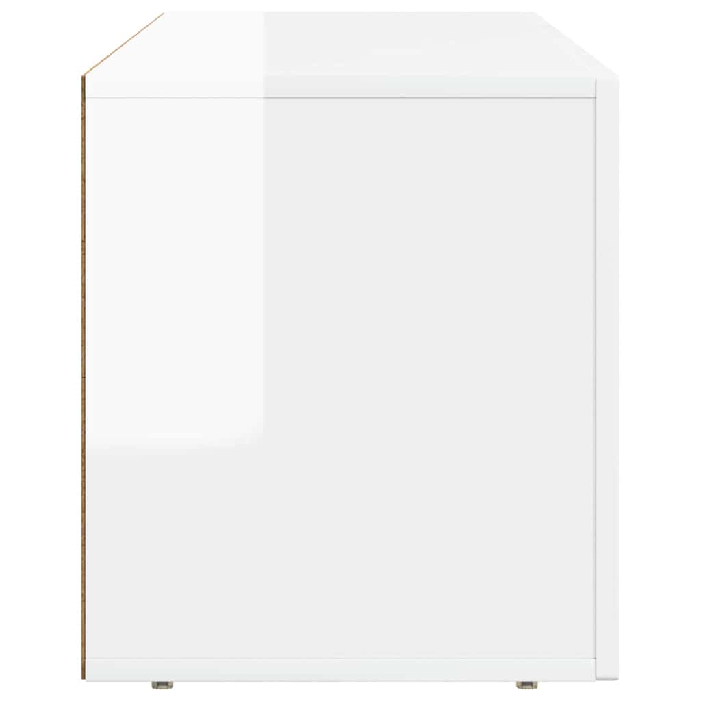 vidaXL TV Cabinet High Gloss White 100 x 35 x 40 cm Engineered Wood