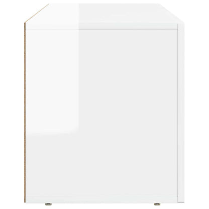 vidaXL TV Cabinet High Gloss White 100 x 35 x 40 cm Engineered Wood