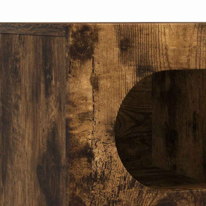 vidaXL TV Cabinet ELST 100 x 35 x 40 cm Smoked Oak Engineered Wood