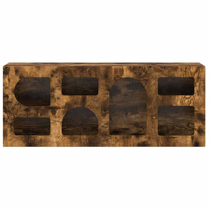 vidaXL TV Cabinet ELST 100 x 35 x 40 cm Smoked Oak Engineered Wood
