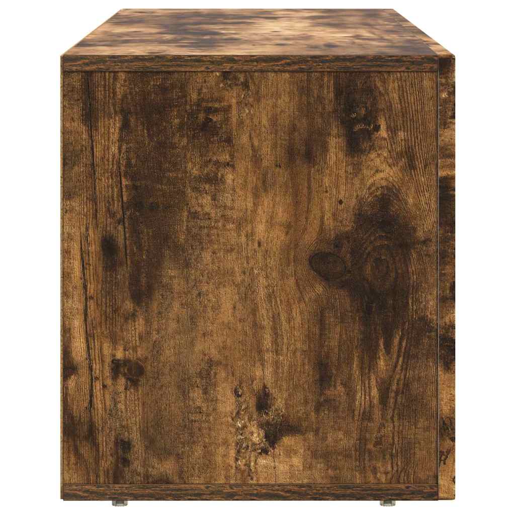 vidaXL TV Cabinet ELST 100 x 35 x 40 cm Smoked Oak Engineered Wood