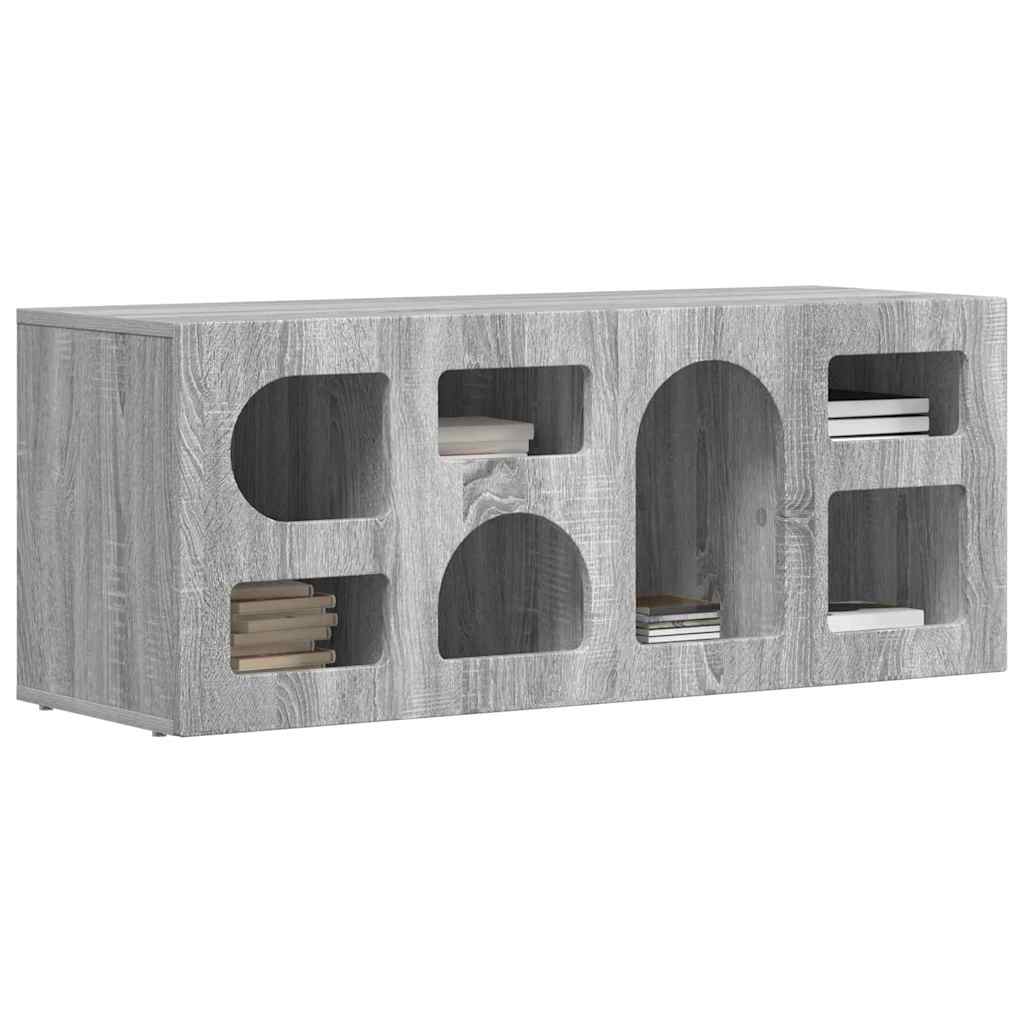 vidaXL TV Cabinet ELST 100 x 35 x 40 cm Grey Sonoma Engineered Wood