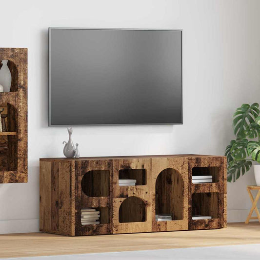 vidaXL TV Cabinet ELST 100 x 35 x 40 cm Old Wood Engineered Wood