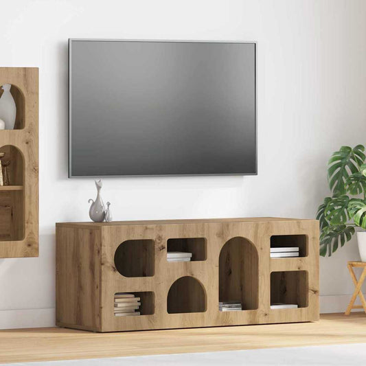 vidaXL TV Cabinet ELST 100 x 35 x 40 cm Artisan Oak Engineered Wood