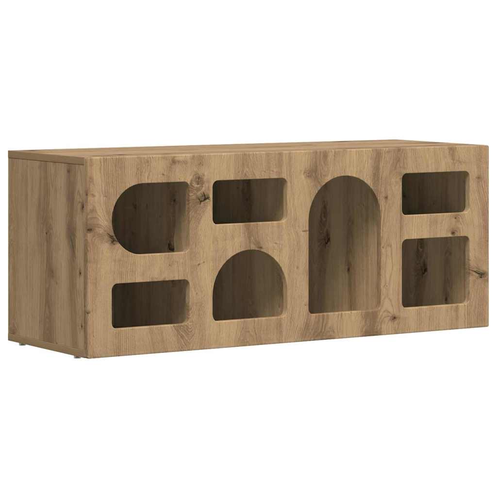 vidaXL TV Cabinet ELST 100 x 35 x 40 cm Artisan Oak Engineered Wood