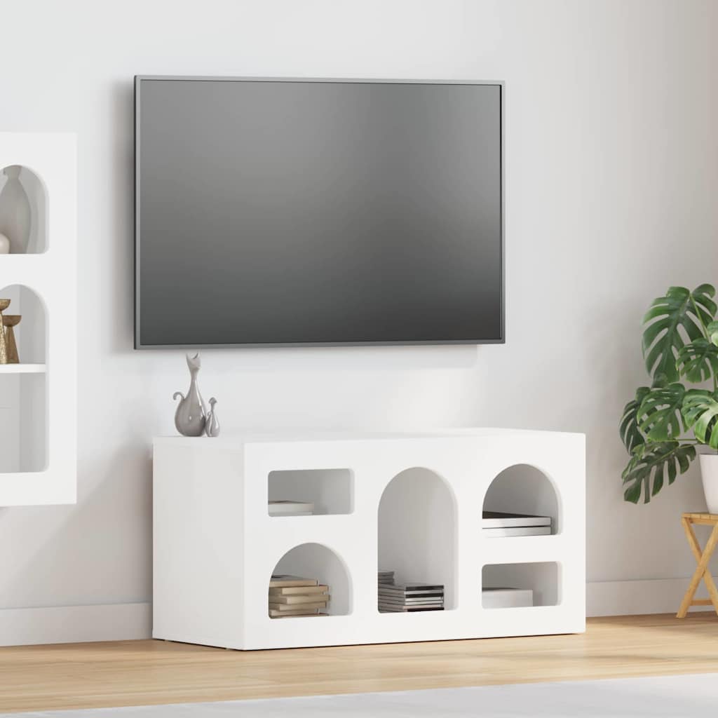 vidaXL TV Cabinet ELST 80 x 35 x 40 cm White Engineered Wood