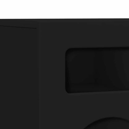 vidaXL TV Cabinet ELST 80 x 35 x 40 cm Black Engineered Wood
