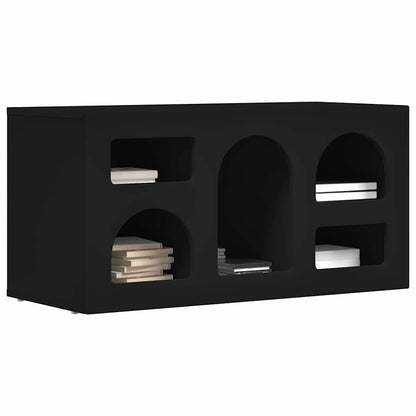 vidaXL TV Cabinet ELST 80 x 35 x 40 cm Black Engineered Wood