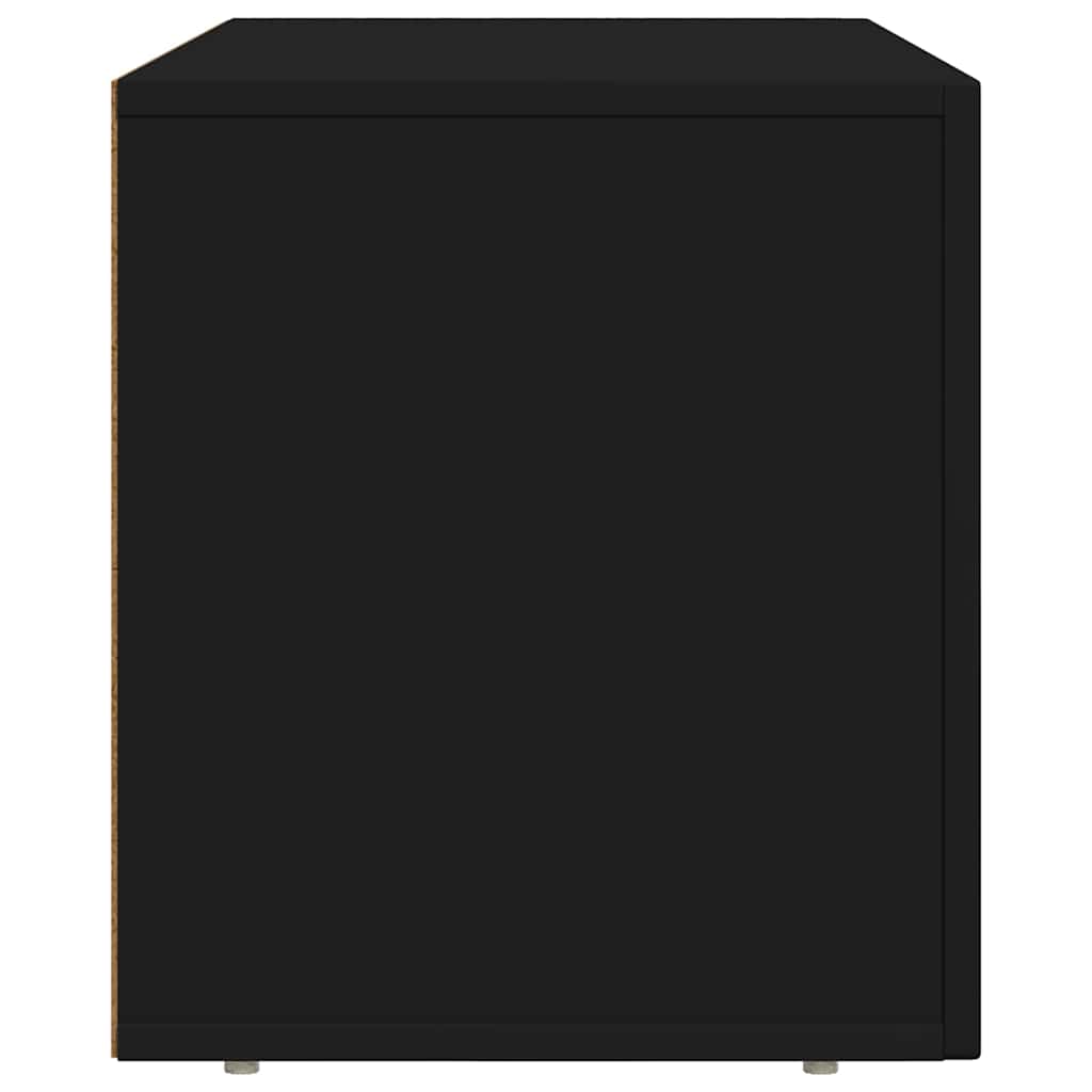 vidaXL TV Cabinet ELST 80 x 35 x 40 cm Black Engineered Wood