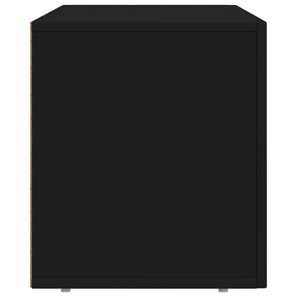 vidaXL TV Cabinet ELST 80 x 35 x 40 cm Black Engineered Wood