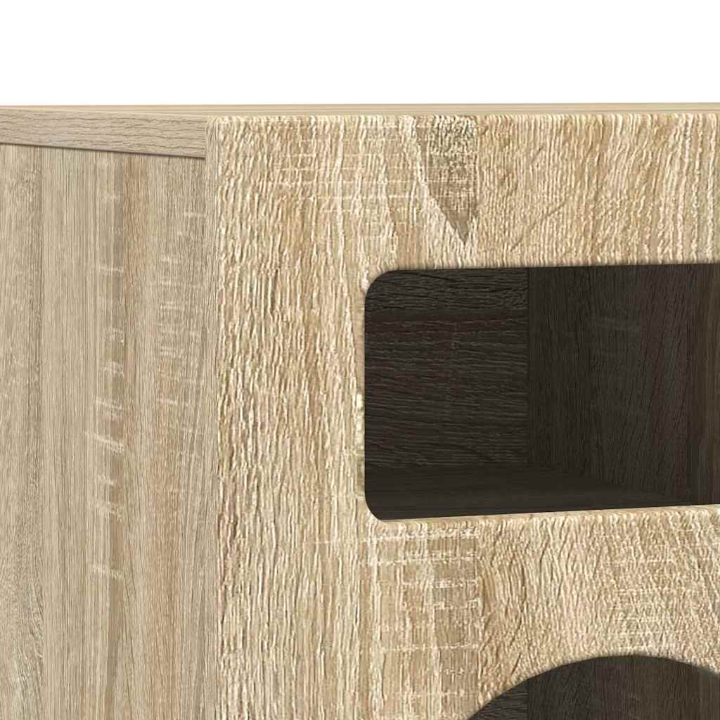 vidaXL TV Cabinet ELST 80 x 35 x 40 cm Sonoma Oak Engineered Wood