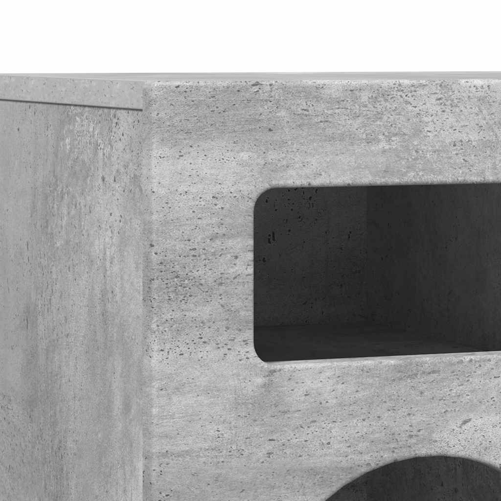vidaXL TV Cabinet ELST 80 x 35 x 40 cm Concrete Grey Engineered Wood