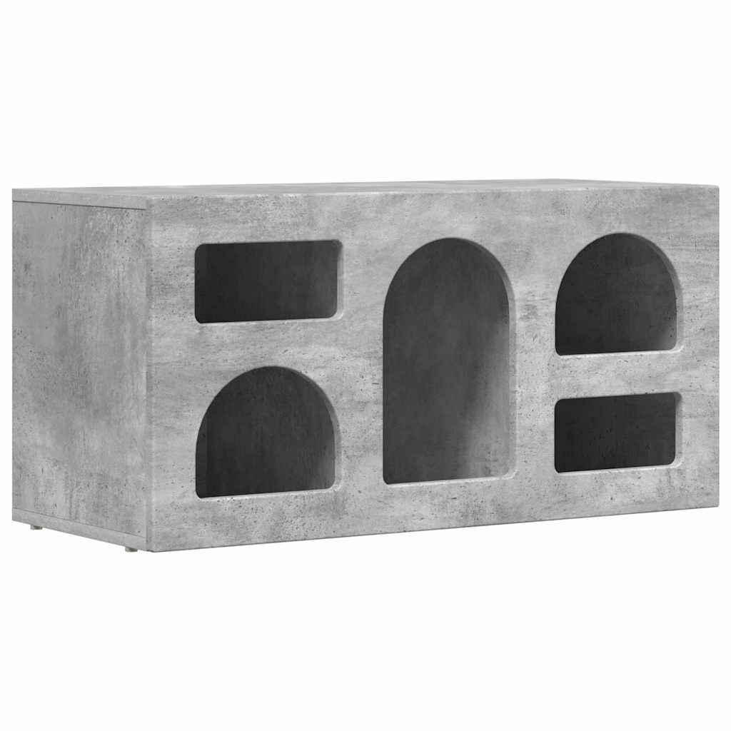vidaXL TV Cabinet ELST 80 x 35 x 40 cm Concrete Grey Engineered Wood