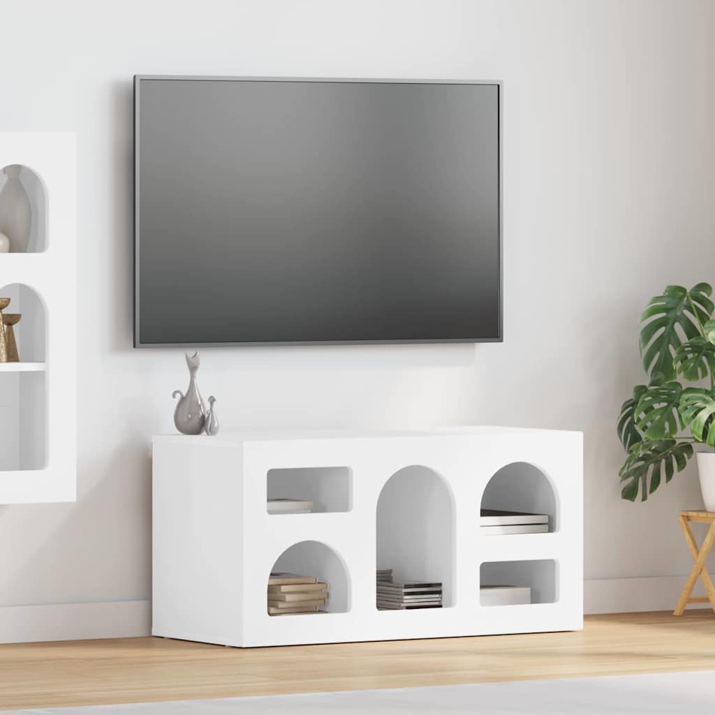vidaXL TV Cabinet ELST 80 x 35 x 40 cm High Gloss White