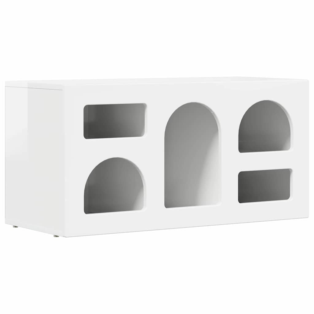 vidaXL TV Cabinet ELST 80 x 35 x 40 cm High Gloss White