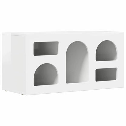 vidaXL TV Cabinet ELST 80 x 35 x 40 cm High Gloss White