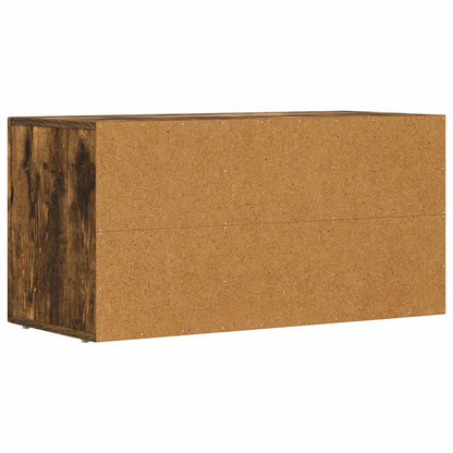 vidaXL TV Cabinet ELST 80 x 35 x 40 cm Smoked Oak Engineered Wood