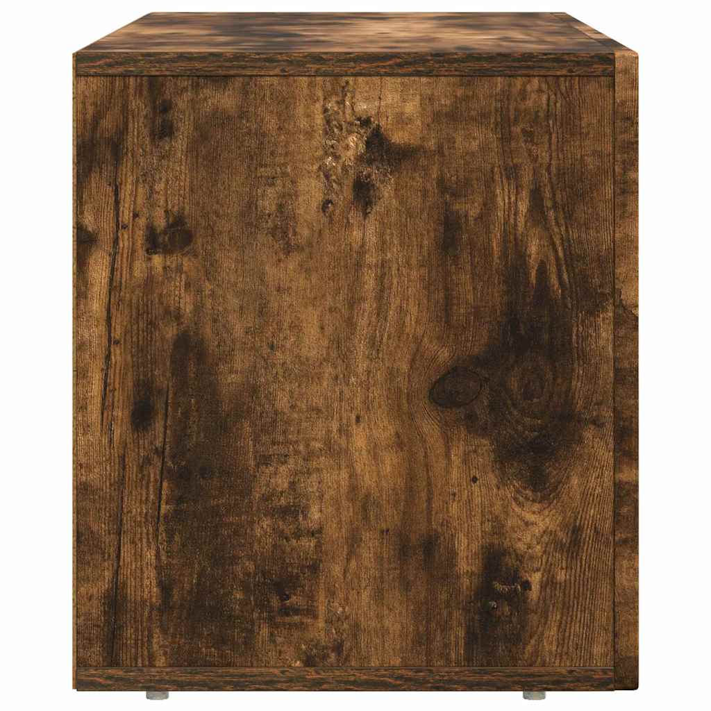 vidaXL TV Cabinet ELST 80 x 35 x 40 cm Smoked Oak Engineered Wood
