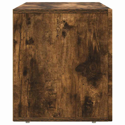 vidaXL TV Cabinet ELST 80 x 35 x 40 cm Smoked Oak Engineered Wood