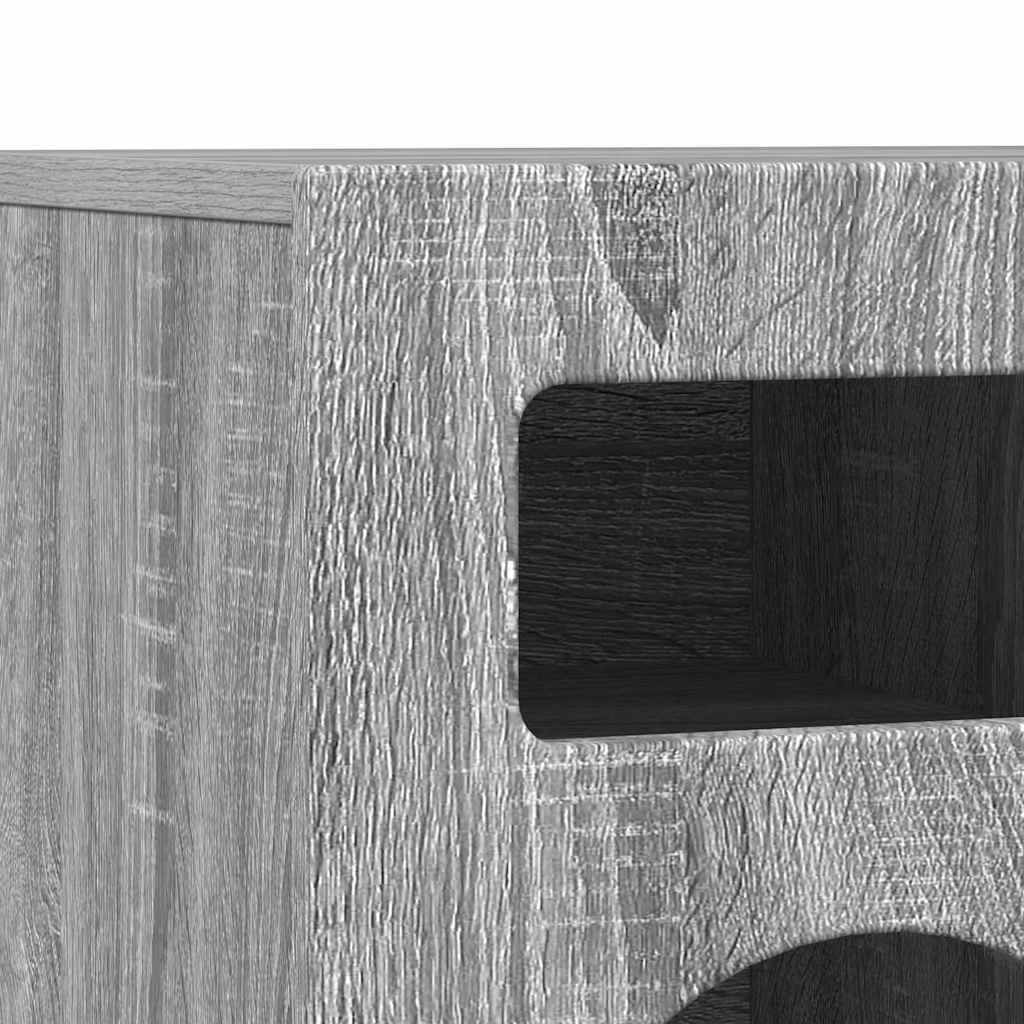vidaXL TV Cabinet ELST 80 x 35 x 40 cm Grey Sonoma Engineered Wood