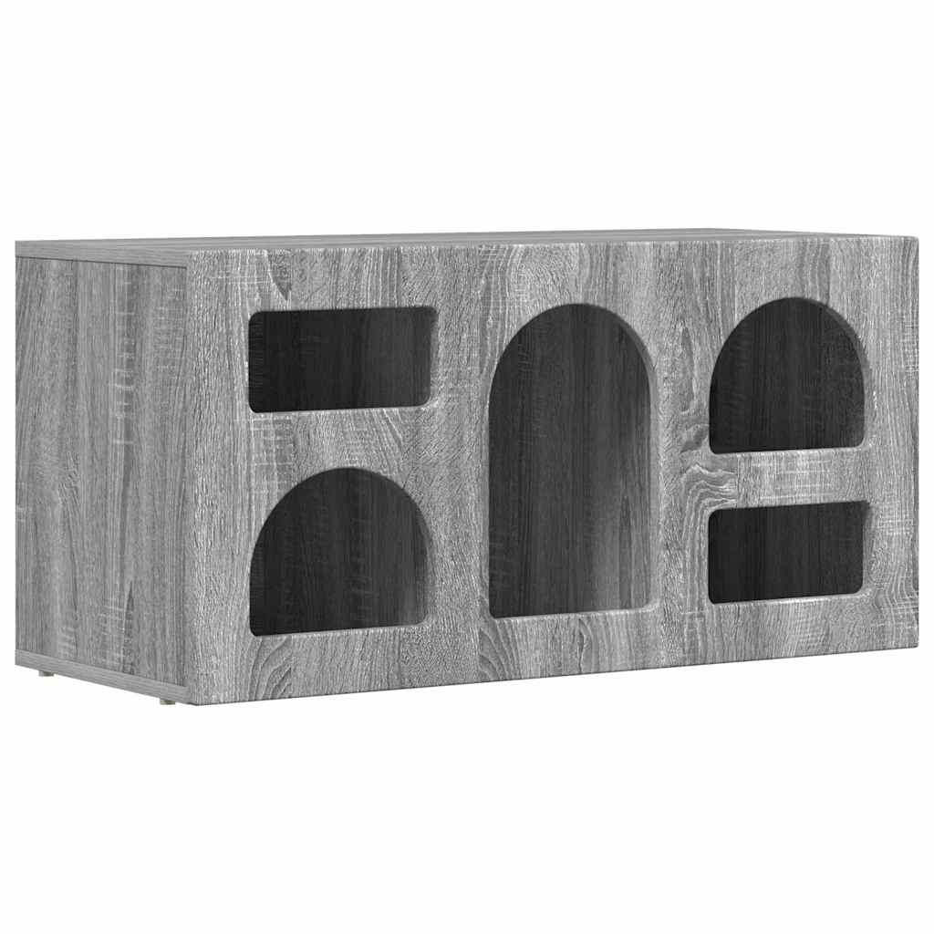 vidaXL TV Cabinet ELST 80 x 35 x 40 cm Grey Sonoma Engineered Wood