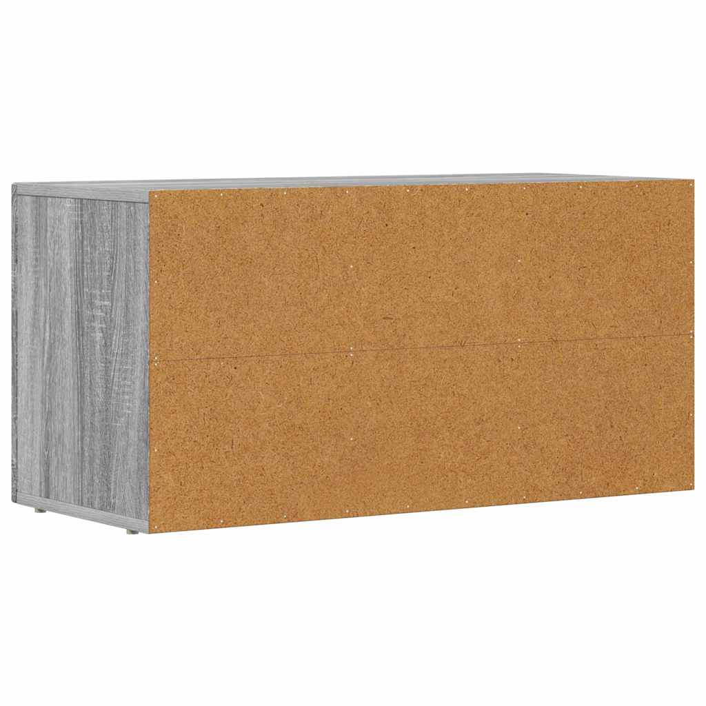 vidaXL TV Cabinet ELST 80 x 35 x 40 cm Grey Sonoma Engineered Wood