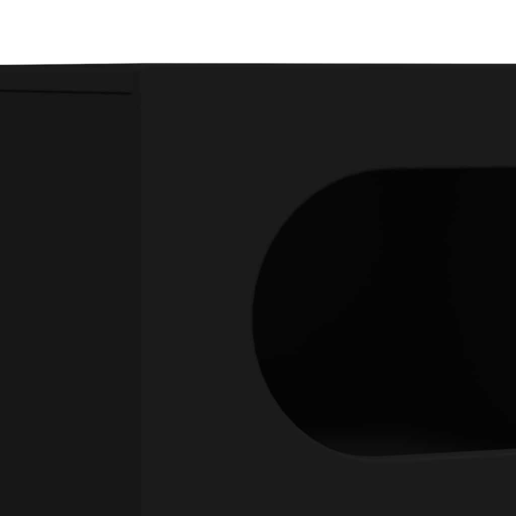 vidaXL TV Cabinet ELST 60 x 35 x 40 cm Black Engineered Wood