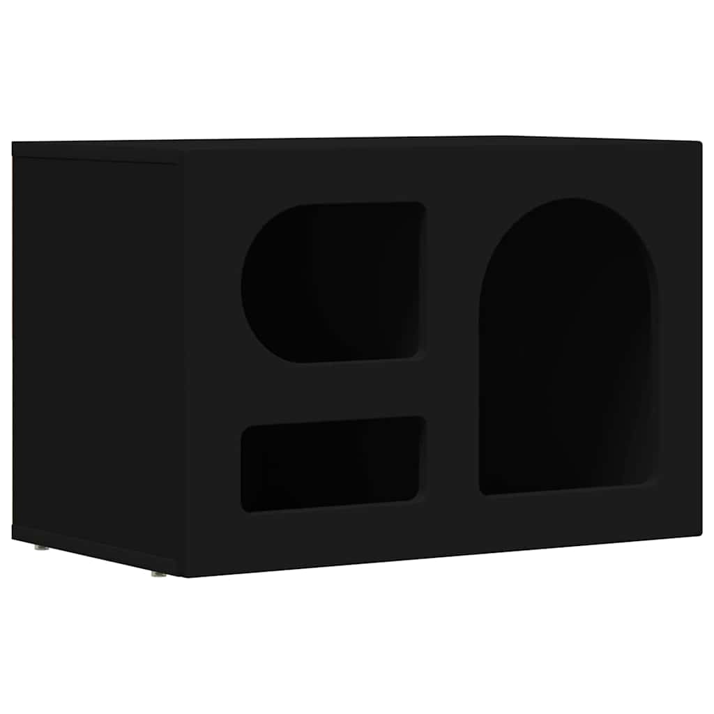 vidaXL TV Cabinet ELST 60 x 35 x 40 cm Black Engineered Wood