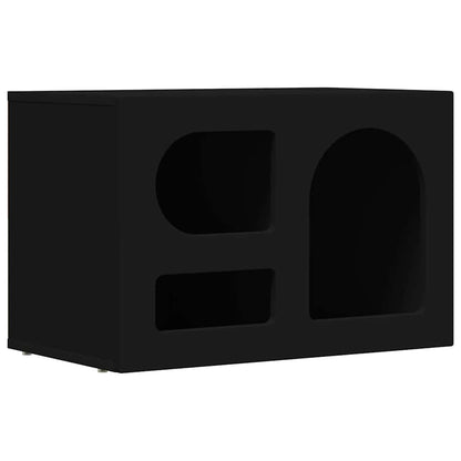 vidaXL TV Cabinet ELST 60 x 35 x 40 cm Black Engineered Wood