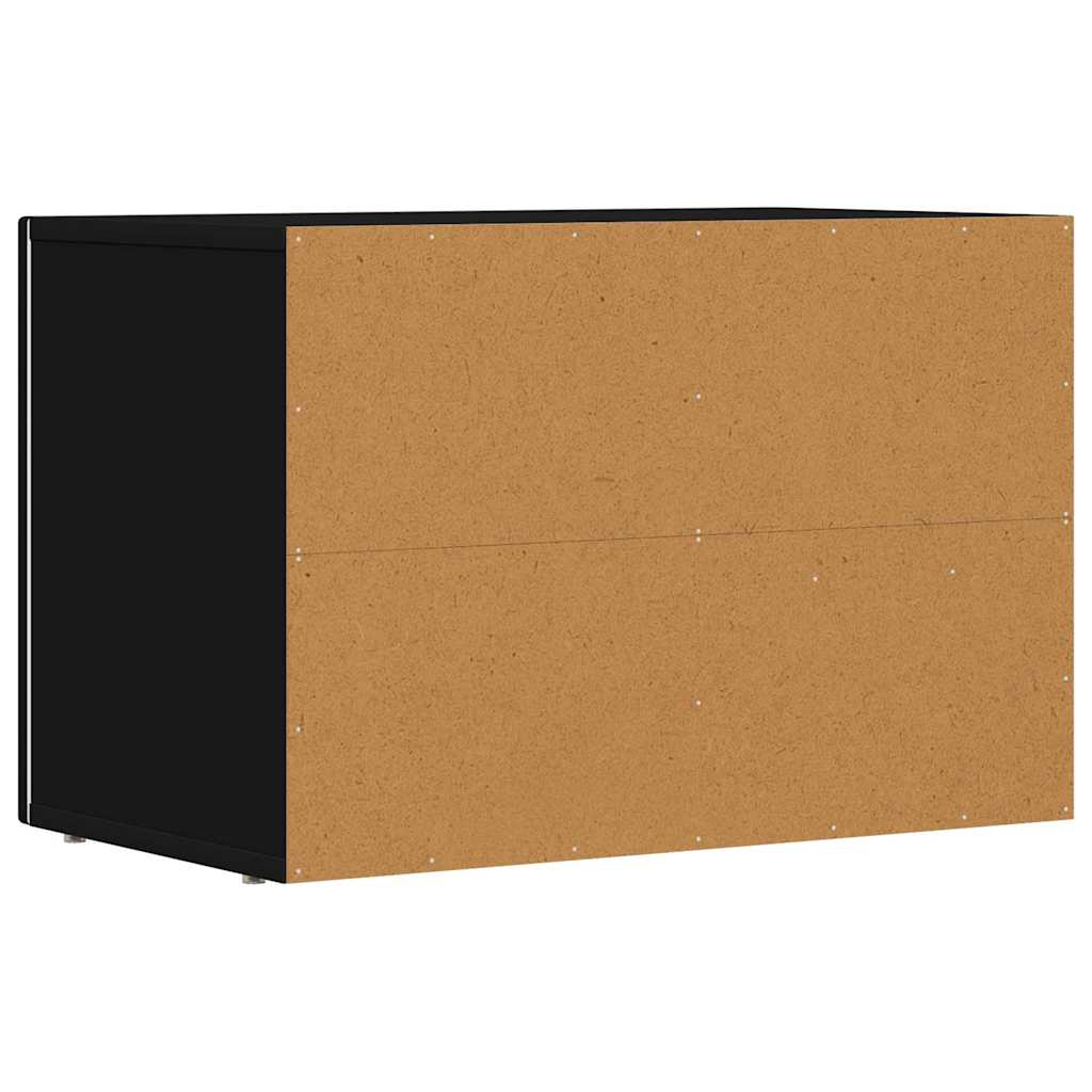 vidaXL TV Cabinet ELST 60 x 35 x 40 cm Black Engineered Wood