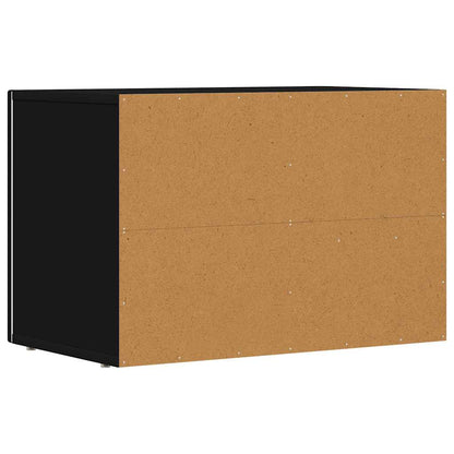 vidaXL TV Cabinet ELST 60 x 35 x 40 cm Black Engineered Wood