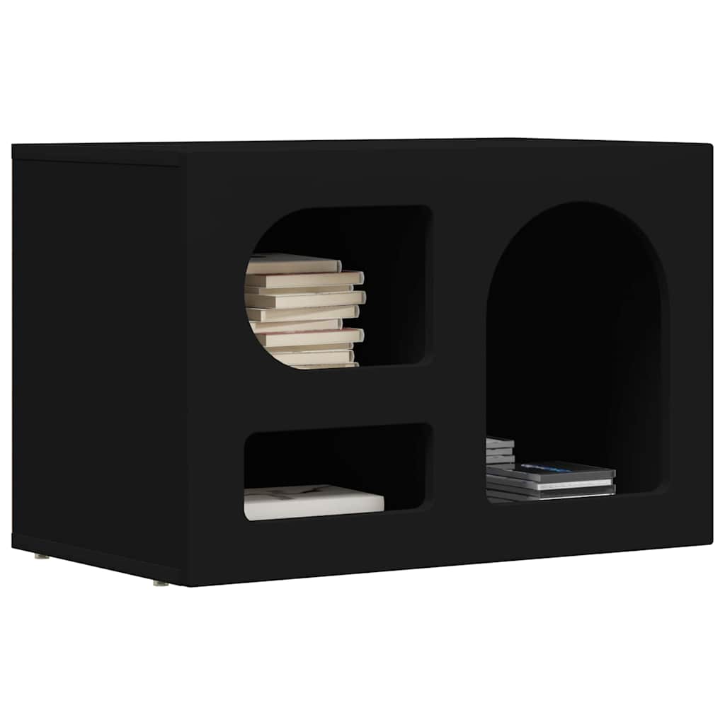 vidaXL TV Cabinet ELST 60 x 35 x 40 cm Black Engineered Wood