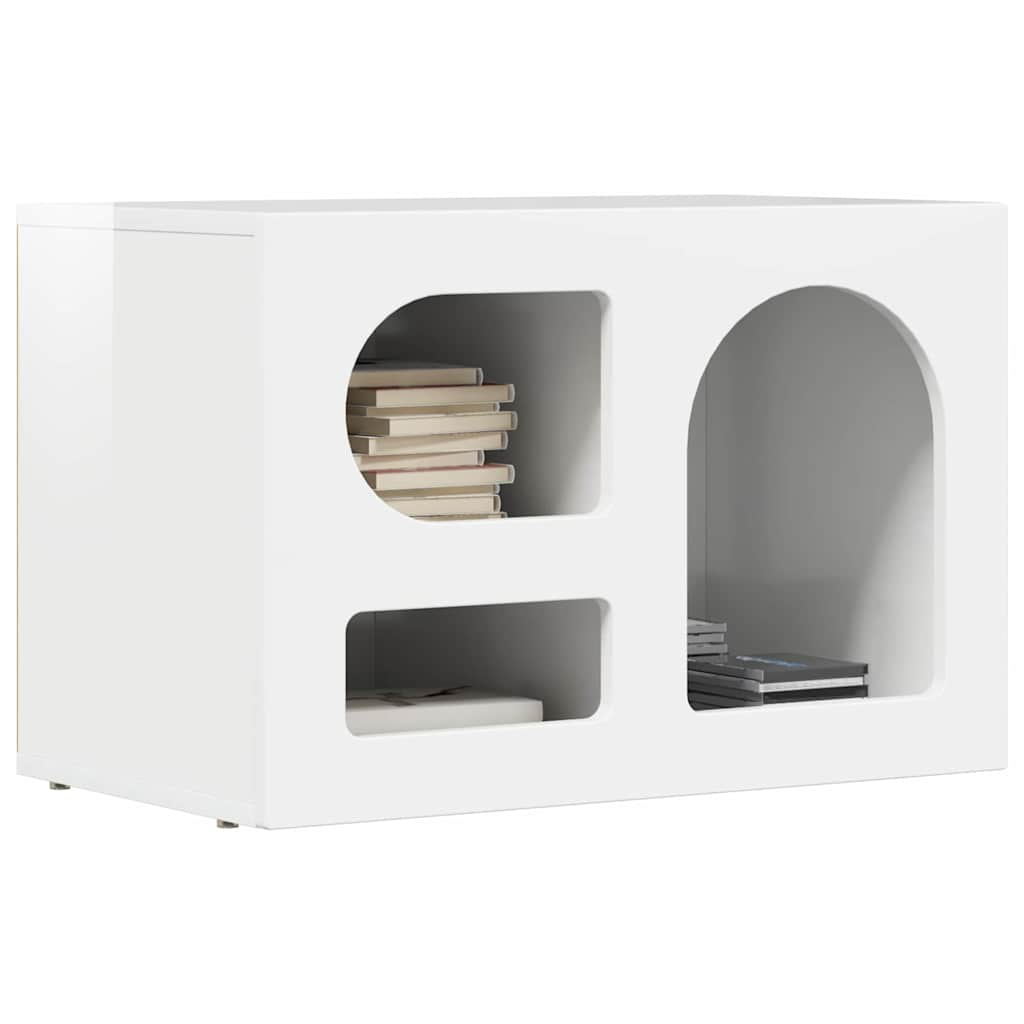 vidaXL TV Cabinet ELST 60 x 35 x 40 cm High Gloss White