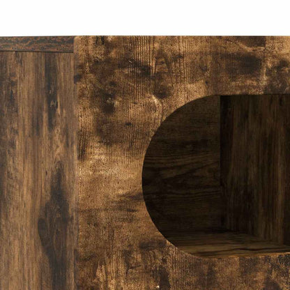 vidaXL TV Cabinet ELST 60 x 35 x 40 cm Smoked Oak Engineered Wood