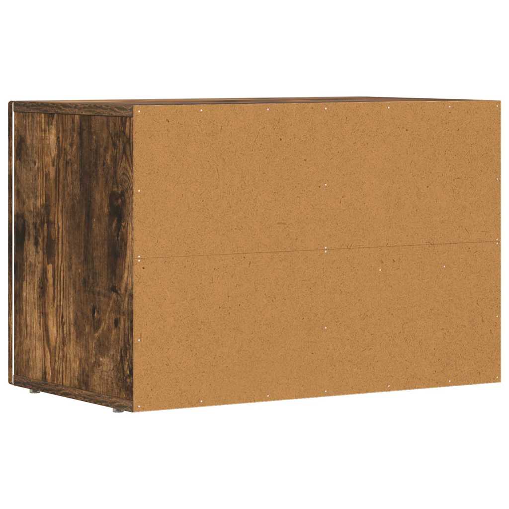 vidaXL TV Cabinet ELST 60 x 35 x 40 cm Smoked Oak Engineered Wood