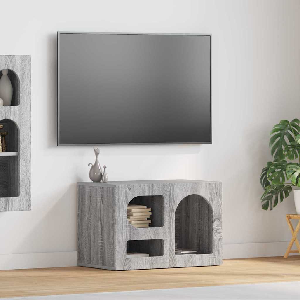 vidaXL TV Cabinet ELST 60 x 35 x 40 cm Grey Sonoma Engineered Wood