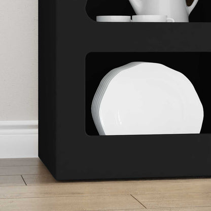 vidaXL Sideboard ELST Black 40 x 35 x 100.5 cm Engineered Wood