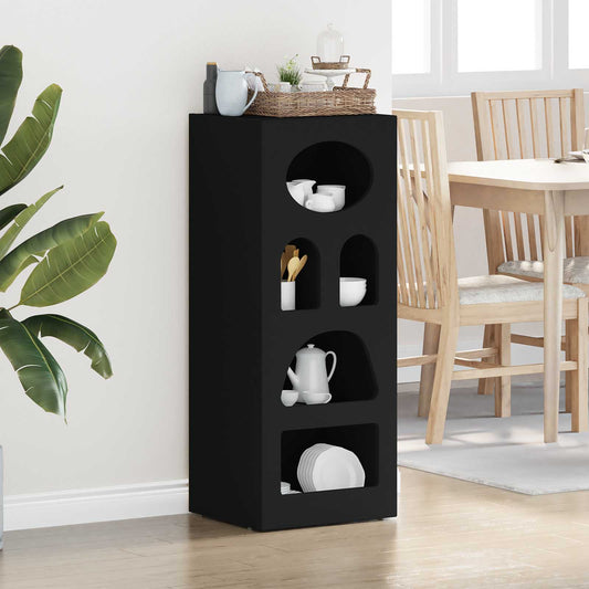 vidaXL Sideboard ELST Black 40 x 35 x 100.5 cm Engineered Wood