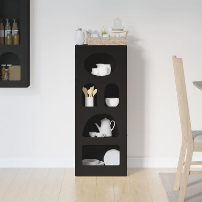 vidaXL Sideboard ELST Black 40 x 35 x 100.5 cm Engineered Wood