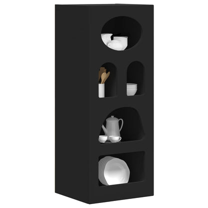 vidaXL Sideboard ELST Black 40 x 35 x 100.5 cm Engineered Wood