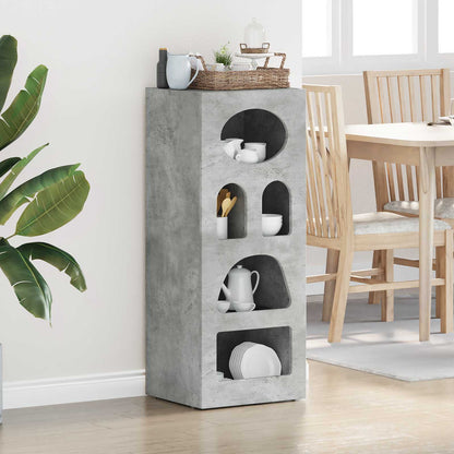 vidaXL Sideboard ELST Concrete Grey 40 x 35 x 100.5 cm Engineered Wood