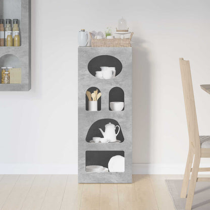 vidaXL Sideboard ELST Concrete Grey 40 x 35 x 100.5 cm Engineered Wood