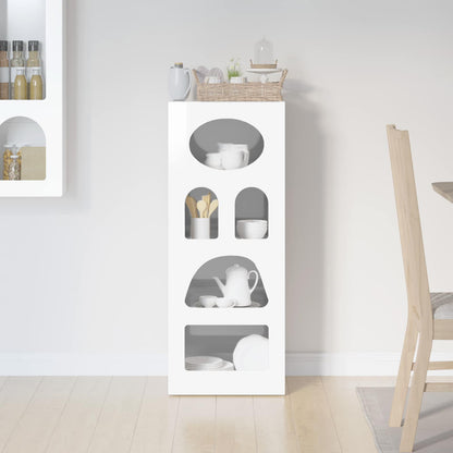 vidaXL Sideboard ELST High Gloss White 40 x 35 x 100.5 cm